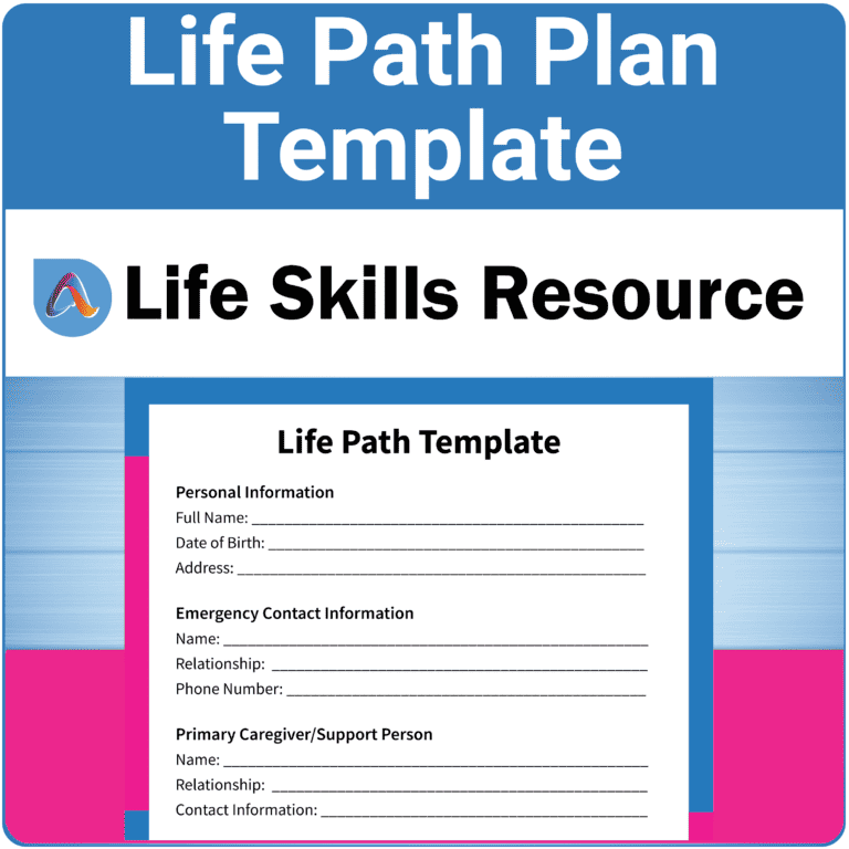 Adulting on the Spectrum Free Life Path Plan Template for Teens and Adults with Autism