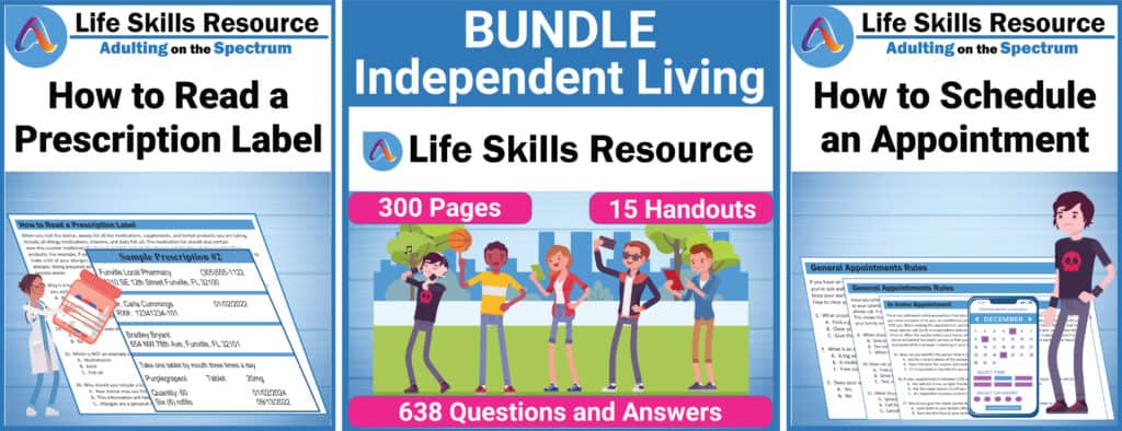 Independent Living Skills Activity Bundle for High School Special Education