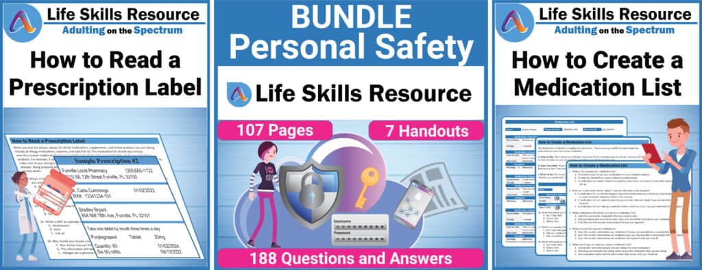 Personal Safety Life Skills Activity Bundle for High School Special Education